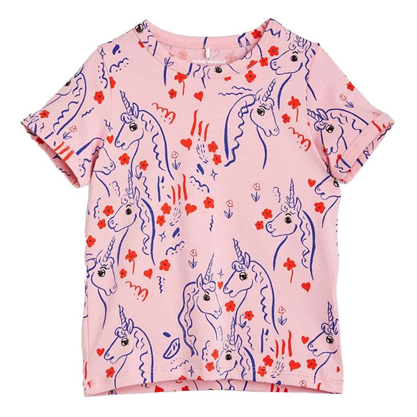 Girls Pink Scottish Unicorns T-Shirt