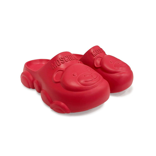 Unisex Red Teddy Bear Clogs