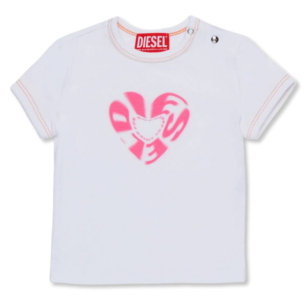 Baby Girls WhiteLogo-Patch T-Shirts