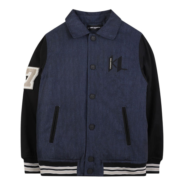 Boys Blue Denim Bomber jacket