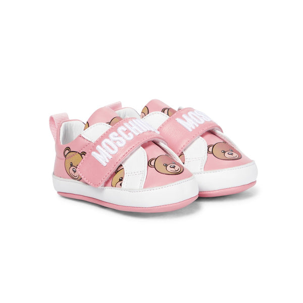 Baby Girls Pink Leather Pre-Walkers