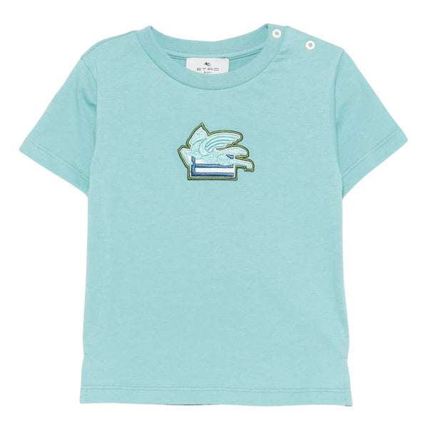 Baby Boys Blue Pegaso-Embroidered T-Shirt