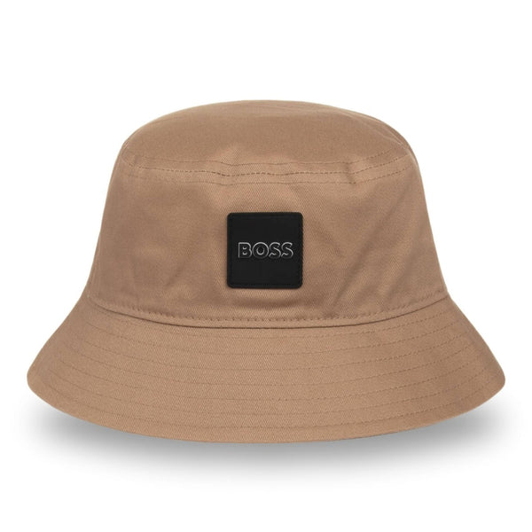 Dark Beige Cotton Bucket Hat