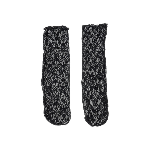 Girls Black Lace Socks