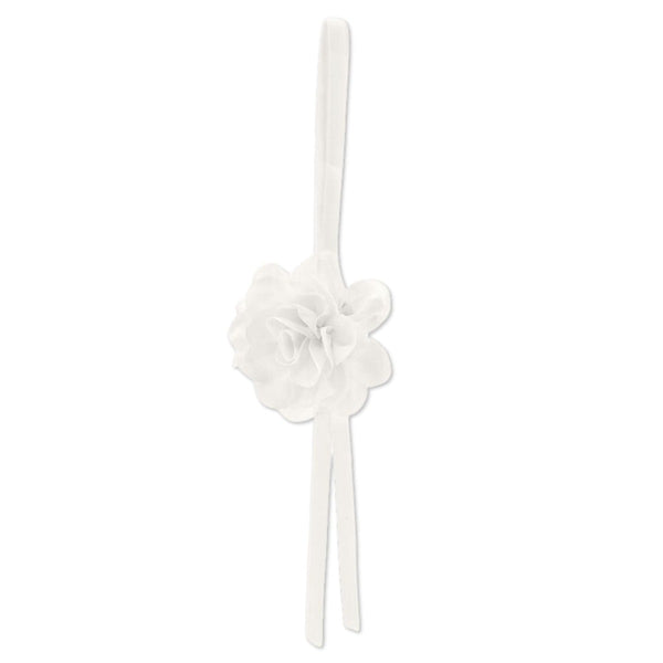 Girls White Floral Satin Choker