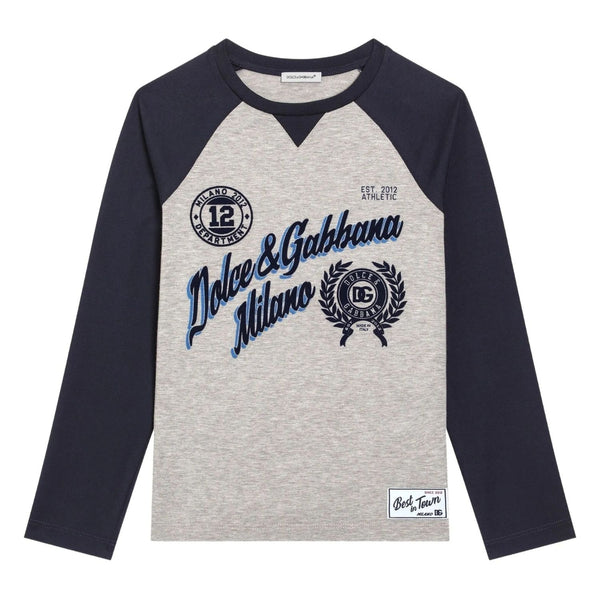 Boys Grey Logo-print T-Shirt