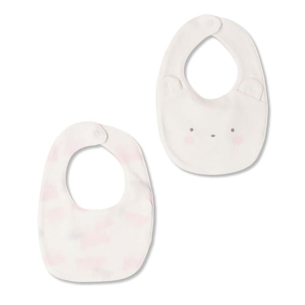 Baby Girls Pink Tie & Dye Set Of Two Bibs