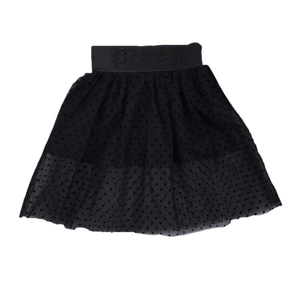 Black Dotted Philipp Plein Skirt