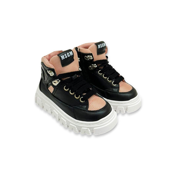 Girls Black Logo Trainers