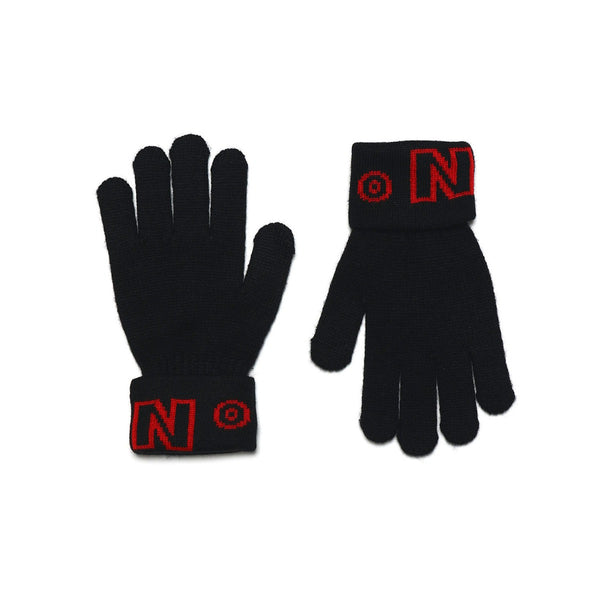 N21 Kids Unisex Black Logo Gloves