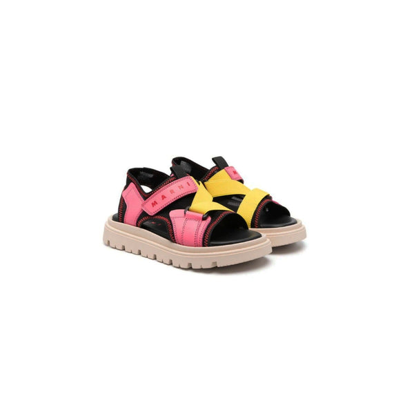 Girls Touch Strap Leather Sandals