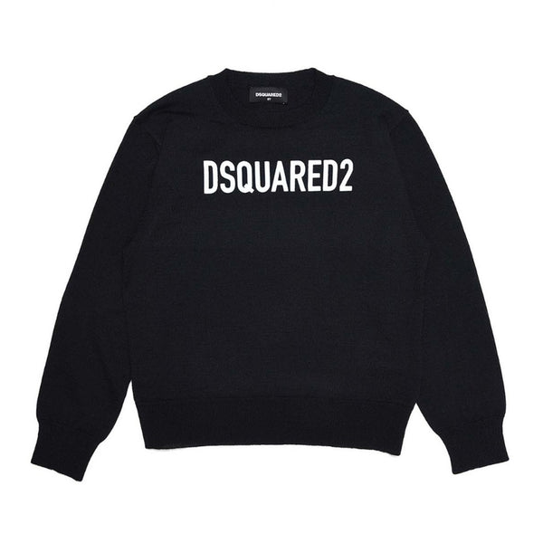 Dsquared2 Boys Black Wool Sweatshirt