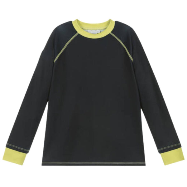 Boys Black Logo-Patch Ski T-Shirts