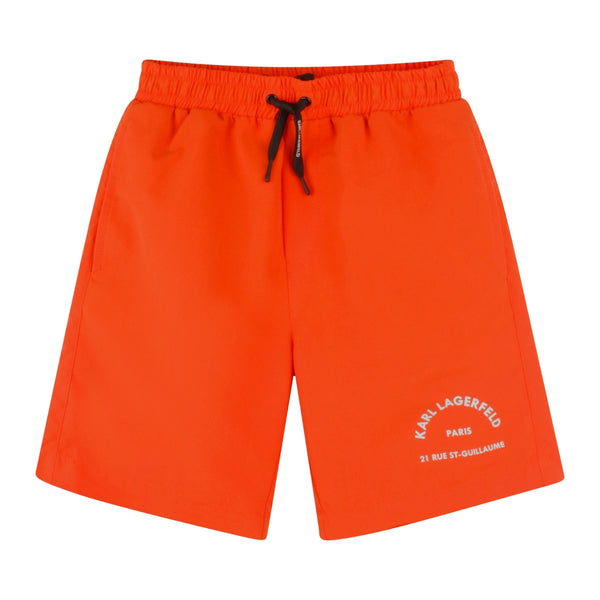 Boys Orange Rue St Guillaume Swim Shorts