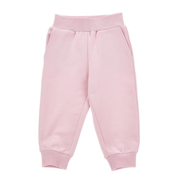 Baby Girls Pink Cotton Joggers