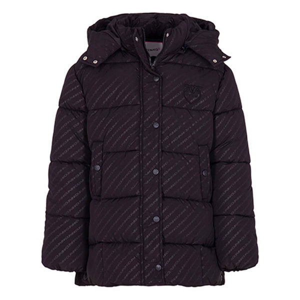 Girls Black Logoed Jacket