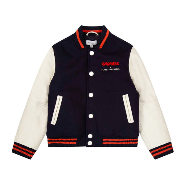 Blue Garfield Bomber Jacket