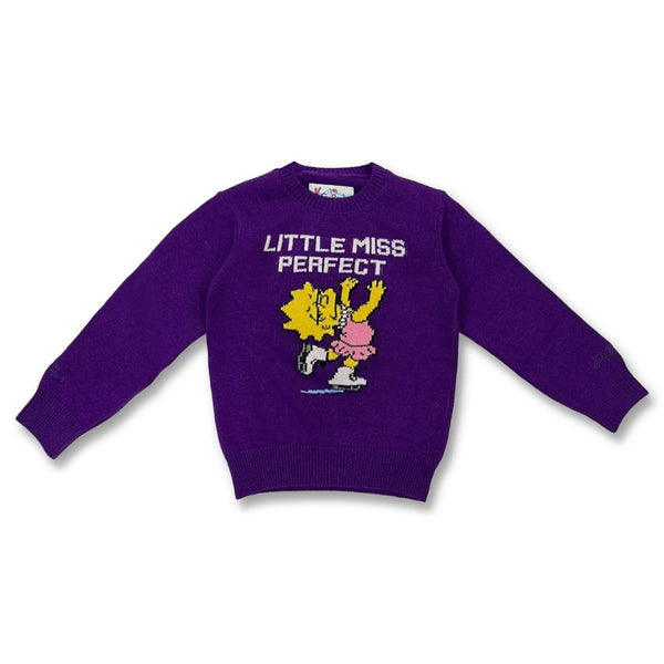 Girls Purple Lisa Perfect Print Sweater