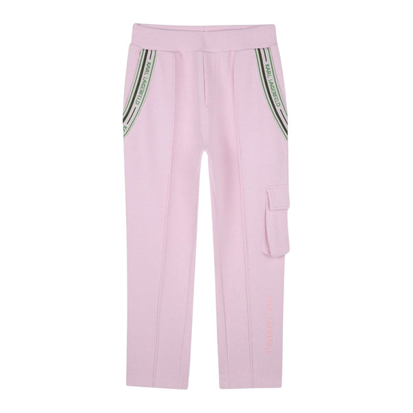 Girls Pink Logo-Embroidered Track Pants
