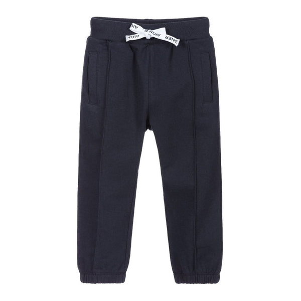 Baby Boy Navy Blue Cotton Joggers