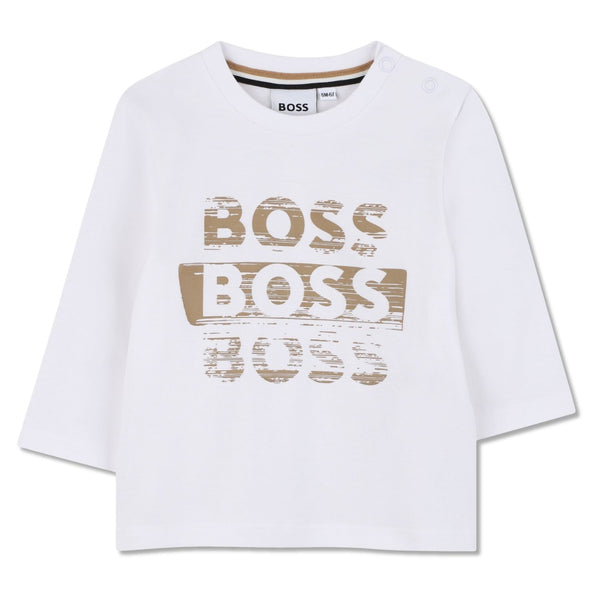 Baby Boys Distressed Logo-Print T-Shirt
