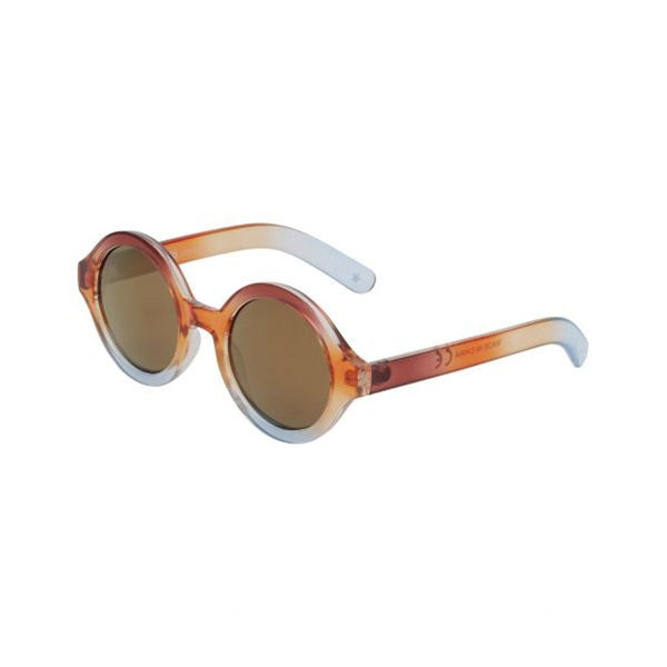 Kids Round Sunglasses & Peach Coloured Frame