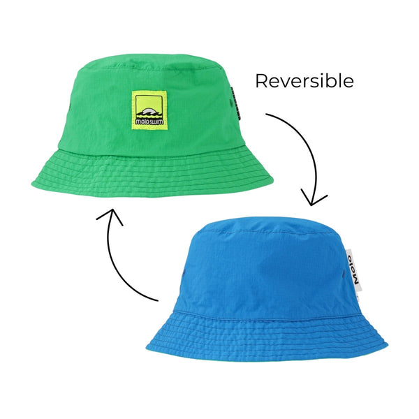 Kids Green & Blue Reversible Bucket Hat