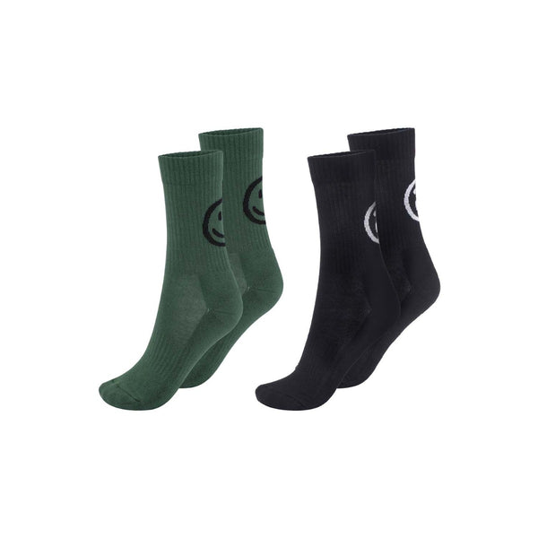 Black & Green Socks (2 Pack)