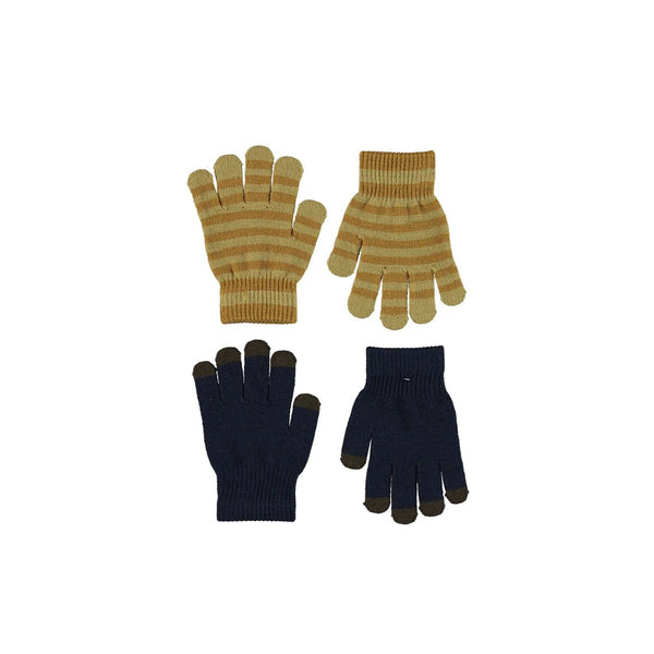Brown Knitted Gloves (2 Pairs)