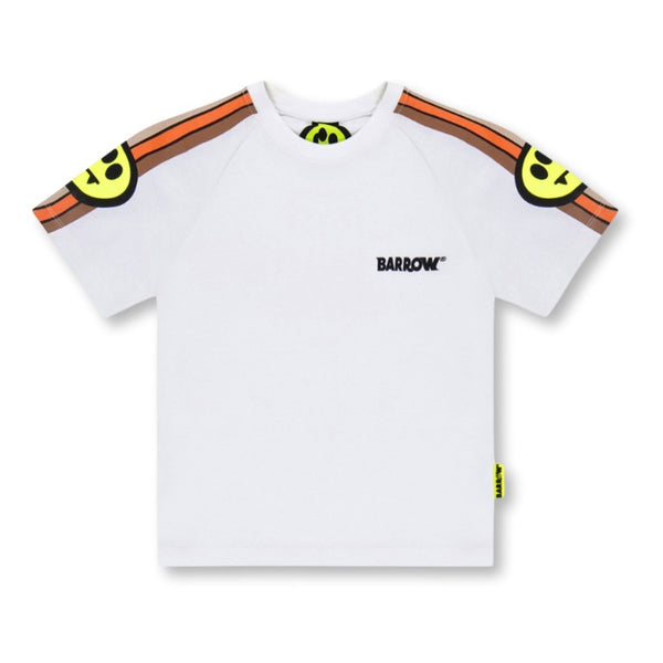 Unisex White Stripes With Smiley Face T-Shirt