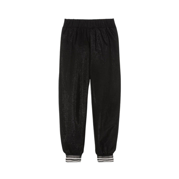 Girls Black Sparkly Joggers