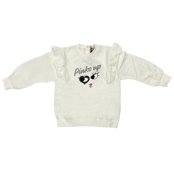Girls White Logo Sweatshirt