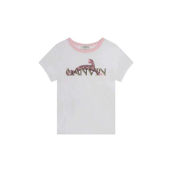 Girls White Half Sleeves T-Shirt