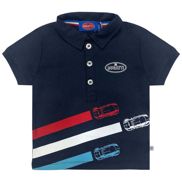 Baby Boys Navy Blue Logo Polo T-Shirt