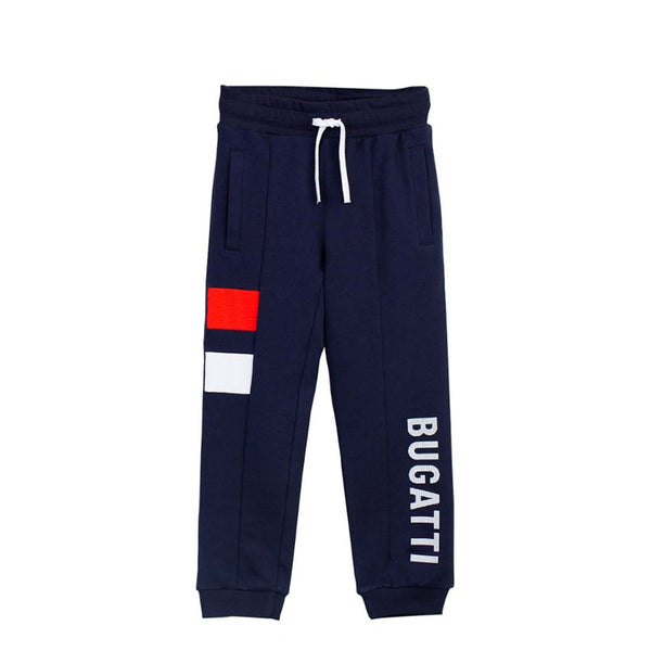 Boys Navy Blue Logo Sweatpants