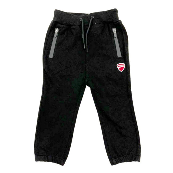 Boys Black Cotton Logo Jogger