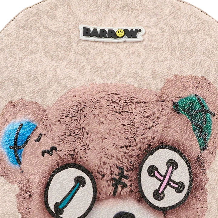 Barrow Kids – Unisex Beige Teddy Bear-Print Backpack