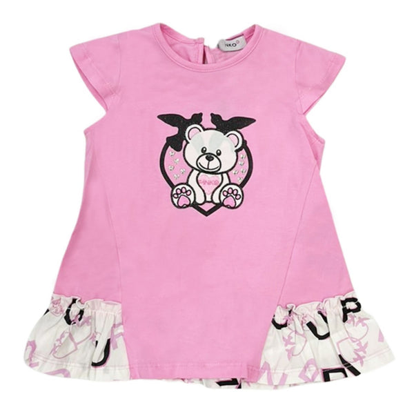 Girl Pink Half Sleeve Cottton Dress