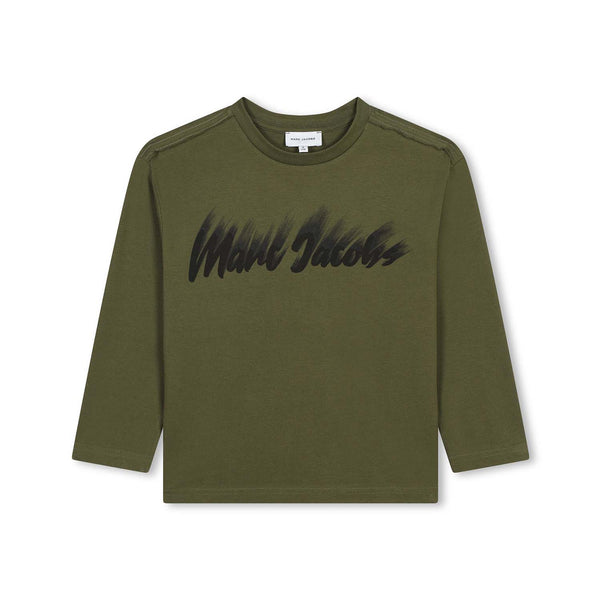 Unisex Green Logo-Print Cotton T-Shirt