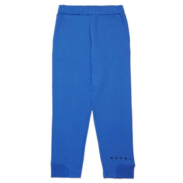 Unisex Blue Logo-Print Trousers