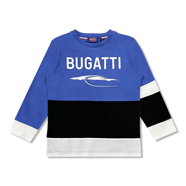 Boys Blue & Black Logo-Print T-Shirt