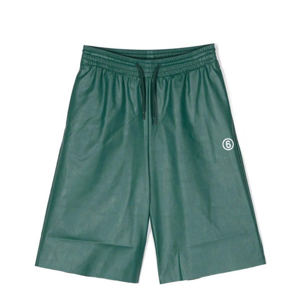 Kids Dark Green Viscose Shorts
