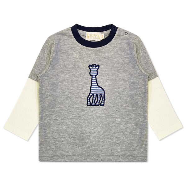 Baby Boys Grey Embroidered-Logo T-Shirt