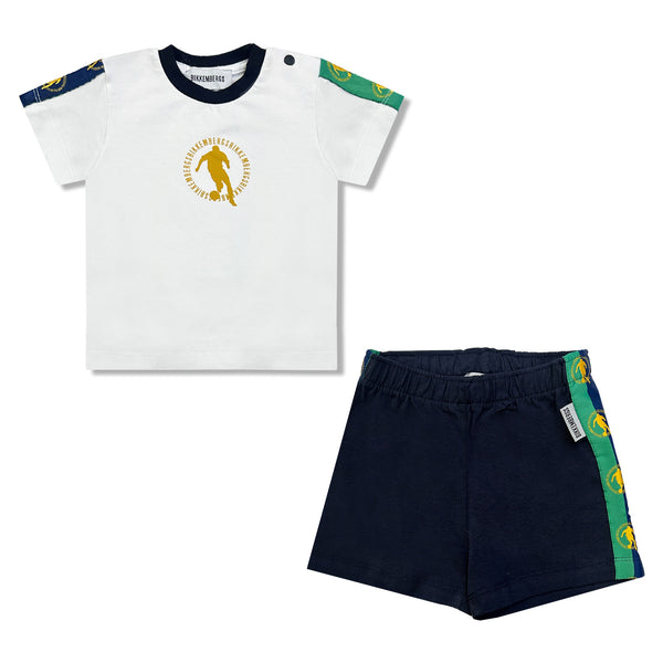 Baby Boys White & Blue Short Set