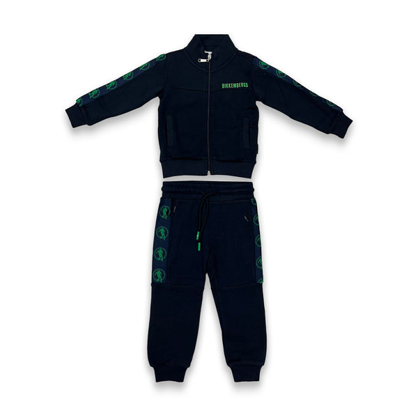 Boys Blue Logo Print Tracksuit