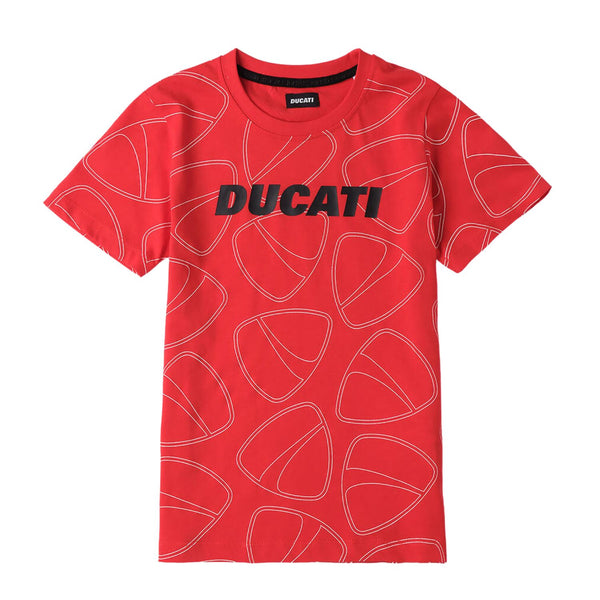 Boys Red Logo Print T-shirt