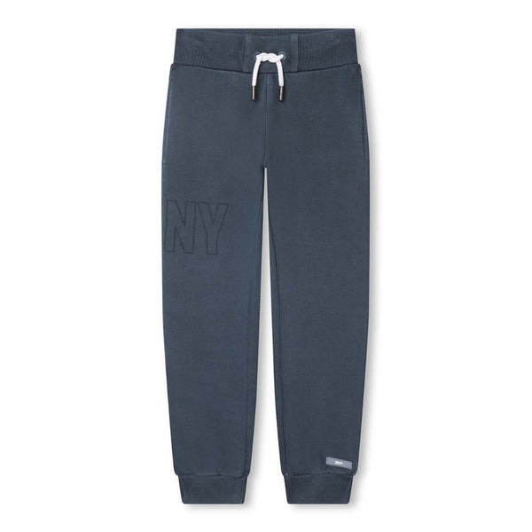 Boys Blue Logo-Print Drawstring Track Pants