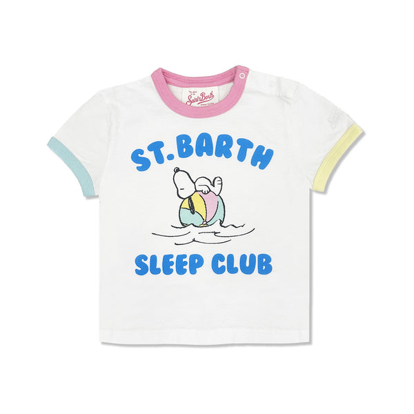 Girls White Snoopy-Print T-Shirt