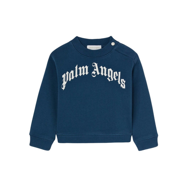 Baby Boys Navy Blue Logo-Print Sweatshirt