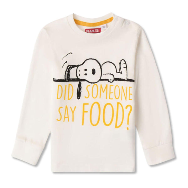 Boys Cream Foodie Snoopy Graphic-Print Sweatshirts